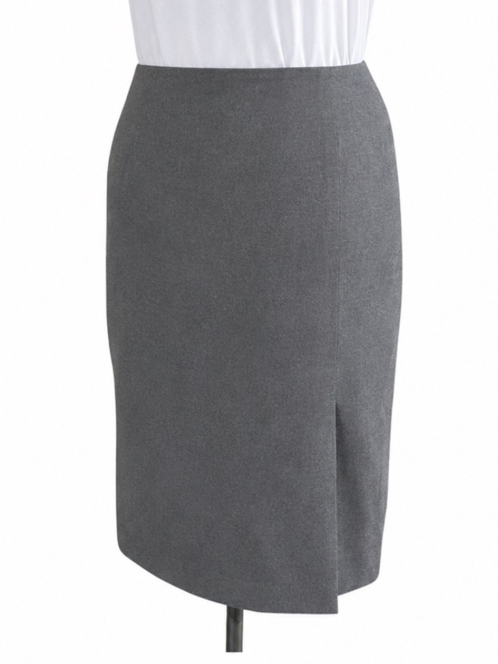 St. Emile 100% Wool Gray Pencil Skirt Size 8 Lined Career Office Classic EUC!